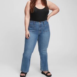 Gap High Rise Flare Jeans Size 33 Waist 16 Regular